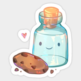 Cute Milk Jug and Cookie Sticker